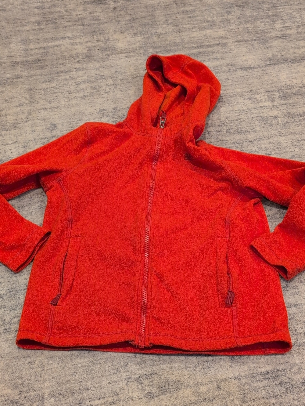 Kids Red Hooded Zip Fleece Jacket REI Size 10/12